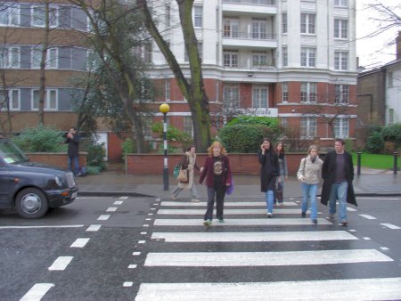 [Abbey Road zebra crossing]