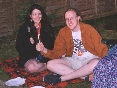 [Amanda and Mike with their forks]